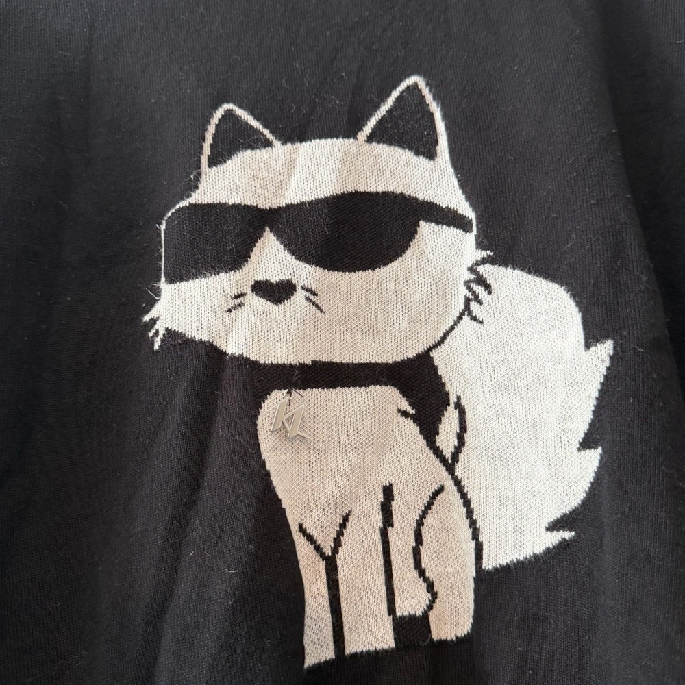 KARL LAGERFELD PARIS Choupette graphic sweater top - Picture 4 of 4